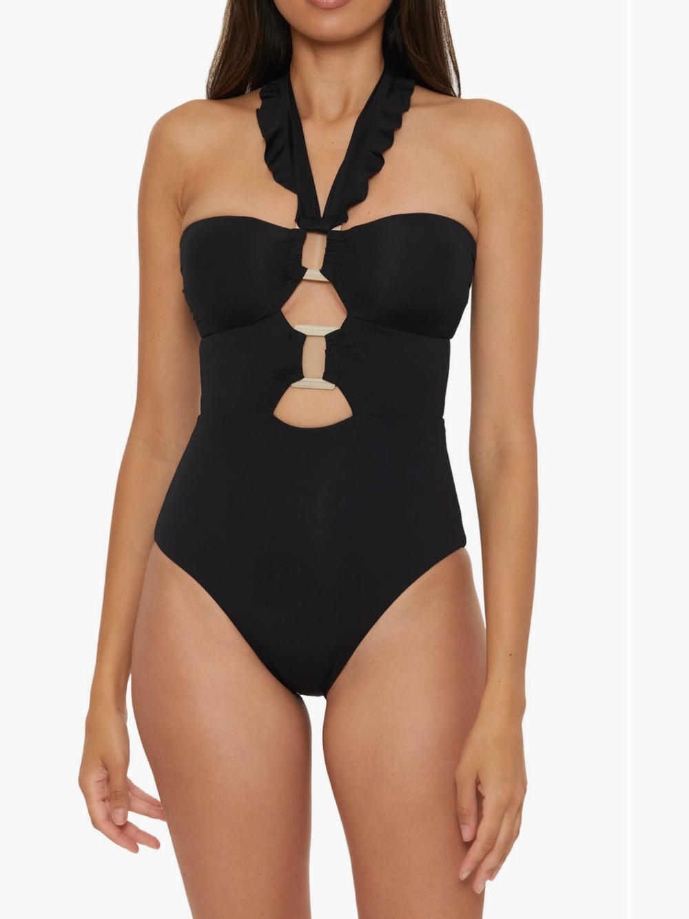 Soluna Swim Buckle Up Black  One-Piece Swimsuit